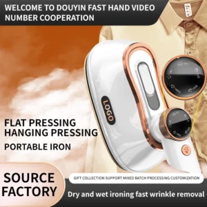 2025 New Ai Smart LED Digital Display Handheld Steam Iron Home Travel Portable Steam Iron 1200W High Power Handheld Hanging Iron - Image 2
