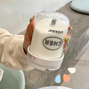 300ml Plastic Water Bottle with Straw Cute 3D Sticker Portable Outdoor Household Sports Tea Cup Water Bottle for Girls and Kids - Image 4