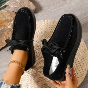 2024 FASHION BREATHABLE CASUAL FLAT SHOES WOMEN LADIES LIGHT SWING PLATFORM GIRLS SHOES WOMEN SLIMMING CASUAL WOMEN FLATS SHOES - Image 6