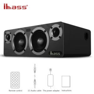 Ibass 90W High quality Bluetooth Speaker Wooden Desktop K-song Audio Mobile Phone Computer Car TV Home Multifunctional Subwoofer - Image 5