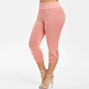 Women's Plus-Size Stretch Essential Legging Summer Elastic Waist Seamless Casual Leggings Short Pants Capri Leggins Mujer - Image 3