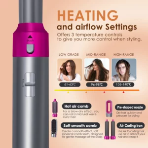 Xiaomi MIJIA 5 in 1 Hair Dryer Hot Comb Set Professional Curling Iron Hair Straightener Styling Tool For Airwrap Hair Dryer NEW - Image 5