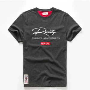 Men's T-shirt Cotton White Blue T Shirt Men Autumn Summer Causal O-neck Basic Tshirt Male High Quality Classical Tops Designer - Image 2