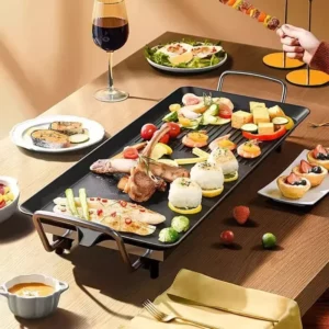 800W Non Stick Electric BBQ Grill Smokeless Barbecue Machine 5-Level Adjustable Household Electric Grill Ovens Cooking Tools - Image 1