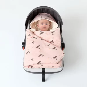 Newborn Baby Blanket 0-3Months Sleeping On Basket Stroller Car Seats Outside Travel Portable Windproof Warm Swaddle Wrap Hooded - Image 5