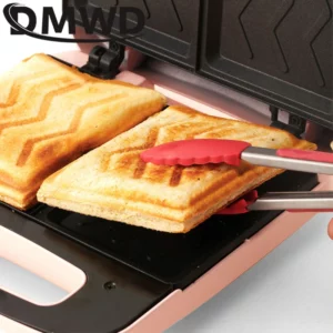 Electric Panini Sandwich Machine Multifunction Baking Pan Light Food Breakfast Maker Waffle Bread Toaster Omelette Steak Grill - Image 3