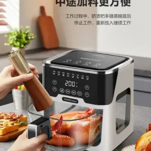 Air fryer, new small multi-functional household large-capacity visual integrated automatic electric oven, for French fries. - Image 5