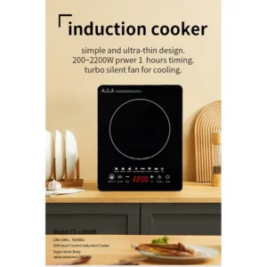 Portable Induction Cooktop 8Temp Touch Burner Cooker Countertop Burner Induction Hotplate Low Noise 2200W Sensor - Image 3