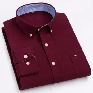over size 7XL100%Cotton Oxford long-sleeve shirts for men slim fit formal plain shirt office white clothes elegant business tops - Image 4