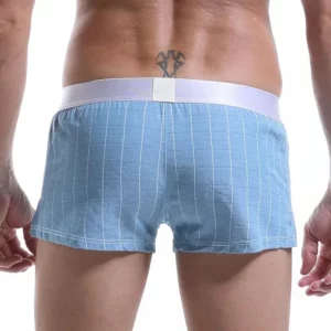 Men Cotton Boxers Shorts Loose Multicolor Male Plaid Underwear Homewear Comfortable Arrow Pants - Image 3