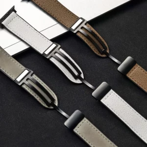 Strap for Apple watch band 44mm 42mm 45mm 49mm 41mm 40mm 46mm Leather+Silicone bracelet for iWatch Series 10 9 ultra 8 7 6 SE - Image 2