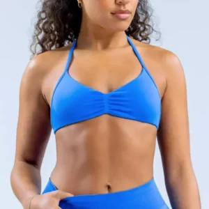 Impact Strappy Bra With Logo Strappy Backless Yoga Gym Bra Removable Cups Women Workout Clothing Gym Top Halter Sport Bras - Image 2
