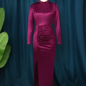 Long Dress Women Party Pleated Bandage Elegant Evening High Waist Summer Dresses Prom Formal Green Bodycon Maxi Work Vestidos - Image 4