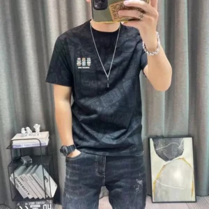 2023 Summer New Cartoon Pattern Printing T-Shirts Men Round Neck Short Sleeve Cotton Fashion Pullovers Male Loose Casual Tees - Image 3