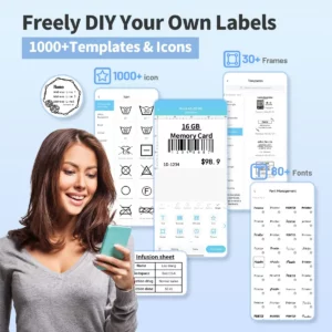 3 Inch Bluetooth Label Maker Machine M221 Brcode Printer for Barcode Address Logo Mailing Sticker for Small Business Home Office - Image 4