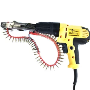 1PC Automatic Screw Spike Chain Nail Gun Adapter Screw Gun for Electric Drill Woodworking Tool Cordless Power Drill Attachment - Image 4