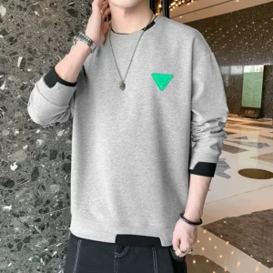 Autumn/Winter Casual Men's Sweater Long Sleeve Pullovers Fashion Contrast Crew Neck Sweatshirt Streetwear Men Clothing M-4XL - Image 4