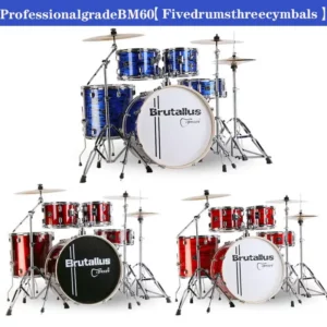 Donner Drum Set 5 Drums 4/3 Cymbals Jazz Drums 6-Ply Maple + 4-Ply Poplar Adult & Child Drum Kit Includes Cymbal Stands - Image 3