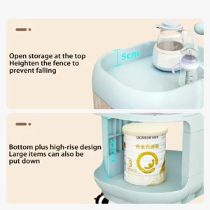 Hand Push Style Baby's Storage Shelf Multi-Layer Rack Plastic Drawers Finishing Rack with pulley Clothes Diapers Toys Sorting - Image 4