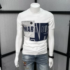 Fashion O-Neck Korean Printed Short Sleeve Letter T-Shirts Men's Clothing 2024 Summer New Loose Casual Tops All-match Tee Shirt - Image 1