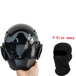 Personalized Black Cyberpunk Mask Cosplay Mechanical Sci-fi Gear Cyberpunk Helmet Mechanical - Image 2
