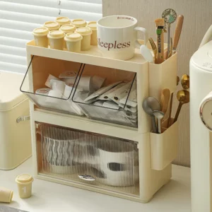 Tea Bag Storage Box Office Capsule Coffee Instant Milk Tea Finishing Shelf Transparent Acrylic Desktop Sundries Organizer Box - Image 1