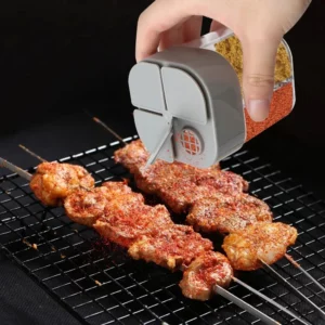 4 in 1 camping seasoning jar with lid transparent spice dispenser 4 compartment outdoor cooking barbecue salt and pepper shaker - Image 3