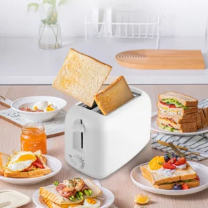 2025 Portable Mini Breakfast Toaster Automatic Removable Bread Crumb Tray Toaster 6 Modes 2 Slice Bread Maker Toaster Ding~ - Image 2