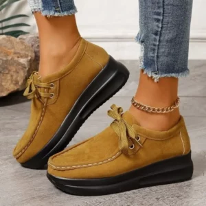 2024 FASHION BREATHABLE CASUAL FLAT SHOES WOMEN LADIES LIGHT SWING PLATFORM GIRLS SHOES WOMEN SLIMMING CASUAL WOMEN FLATS SHOES - Image 3