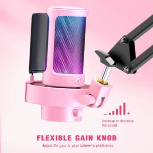 FIFINE USB Microphone for Recording and Streaming on PC and Mac,Headphone Output and Touch-Mute Button,Mic with 3 RGB Modes -A8 - Image 5