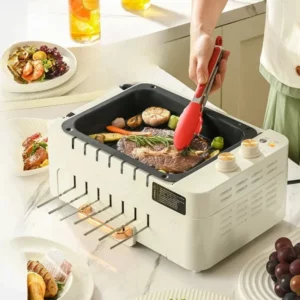 Skewer Barbecue Grill Home Automatic Rotating Multifunctional Indoor Electric Grill Light Smoke Barbecue Machine G-26 - Image 2