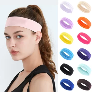 Summer Sports Headbands For Women Fitness Run Yoga Bandanas Solid Color Elastic Hair Bands Stretch Makeup Hair Accessories 2023 - Image 2