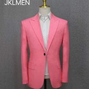 Costume Homme Italian Style Slim Fit 2 Pieces Fashion Men's Suits Groom Prom Tuxedos Groomsmen Blazer For Wedding (Jacket+Pant) - Image 3