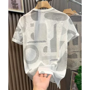 Fashion O-Neck All-match Printed Letter T-Shirts Men's Clothing 2025 Summer New Loose short Sleeve Korean Tops Casual Tee Shirt - Image 3