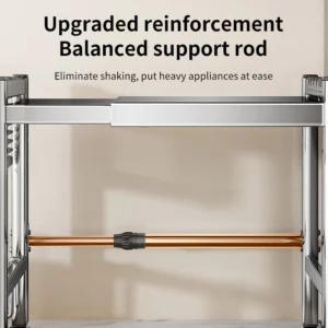 Expandable Microwave Oven Rack Shelf Kitchen Tableware Storage Counter Rice Cooker Stand Organizer Cutting Board Holder Shelves - Image 3