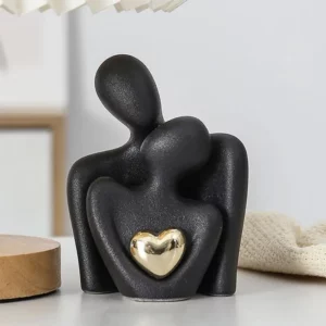 Nordic Decorative Abstract Couple Statue Modern Decoration Home Sculpture Ceramic Figure Figurines Living Room Crafts Ornaments - Image 4