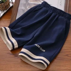 Summer Children Boy Clothes Kid Lapel T-Shirts and Shorts Set Patchwork V Neck Top Bottom 2 Pieces Suit Fashion Tracksuits - Image 2