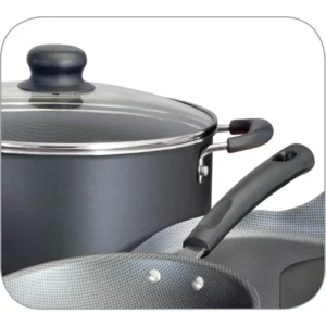 Primaware 18 Piece Non-stick Cookware Set, Steel Gray cocina stainless steel cookware set - Image 6