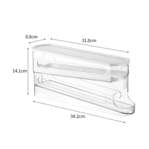 Bilayer Fridge Egg Storage Box Automatic Rolling Eggs Holder Rack Ladder Style Refrigerator Eggs Dispenser Egg Organizer Holder - Image 2