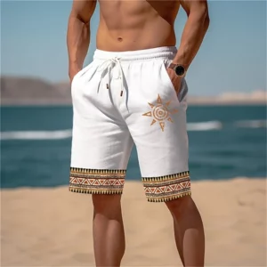 Men's 3D Printed Beach Shorts Men's Summer Classic Pattern Vintage Short Pants Trendy Casual Street Shorts For Men Kids Clothes - Image 7
