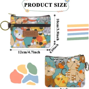Cute Animals Wallet Zipper Purse Cartoon Small Coin Purse Lightweight Storage Bag Money Bag Key Card Holder For Student Women - Image 3