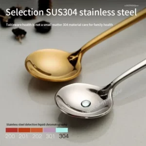 Gold Spoon Set, Beautiful Long-handled Golden Coffee Spoon, Stainless Steel Set, Holiday Kitchen Tableware Gift - Image 6