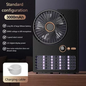 2 in1 Fan Mosquito Killer Lamp Photocatalyst Mosquito Rechargeable Portable Pregnant Babies Safe Mosquito Repellent Light - Image 5