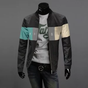 Fashion Stand Collar Spliced Letter Embroidery Jackets Men's Clothing 2024 Autumn New Loose All-match Tops Casual Coats - Image 4