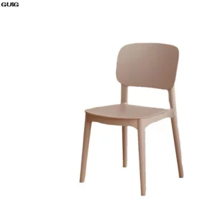 GUIG Home Thickened Plastic Chair Can Be Stacked Long Sitting Comfortable Dining Table Chair Designer Creative Backrest Stool - Image 6
