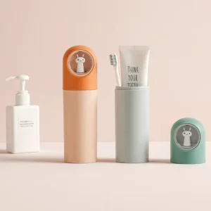 Cute Portable Toothbrush Holder Box Travel Toothbrush Cup Mouthwash Cup Toothpaste Storage Container Bathroom Outdoor Supplies - Image 2