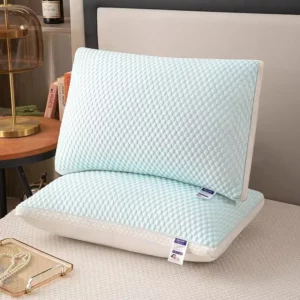 1PC Cool Feeling Fabric Pillow Single Person High Pillow Non Collapse and Non Deformation Massage Pillow for Sleeping Tyynyliina - Image 2
