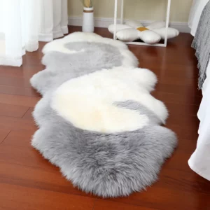 Luxury Soft Sheepskin Rug Chair Seat Mat Pad Wool Plush Sheep Skin Fur Plain Fluffy Bedside Area Rugs for Home Decor - Image 2