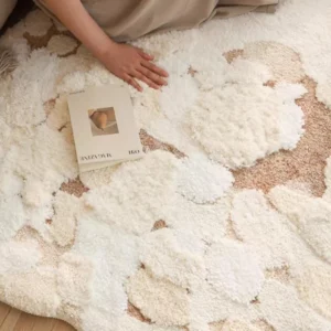 Simple Modern Bedroom Carpet Soft Bedside Cloakroom Area Rug Non-slip Cream Color Living Room Carpet Sofa Coffee Table Floor Mat - Image 2