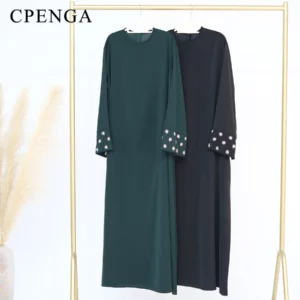 2024 Daisy Embroidery Muslim Modest Dress for Women Eid Saudi Arabia Dubai Abaya Luxury Islam Turkey Holiday Party Jalabiya Robe - Image 5